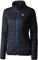 Cutter & Buck Women's Michigan Wolverines Dark Navy Rainier PrimaLoft Eco Full-Zip Jacket