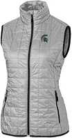 Cutter & Buck Women's Michigan State Spartans Grey Rainier PrimaLoft Eco Full-Zip Vest