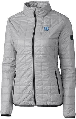 Cutter & Buck Women's North Carolina Tar Heels Grey Rainier PrimaLoft Eco Full-Zip Jacket