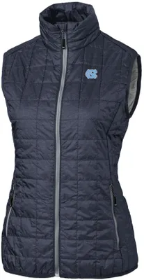 Cutter & Buck Women's North Carolina Tar Heels Anthracite Rainier PrimaLoft Eco Full-Zip Vest