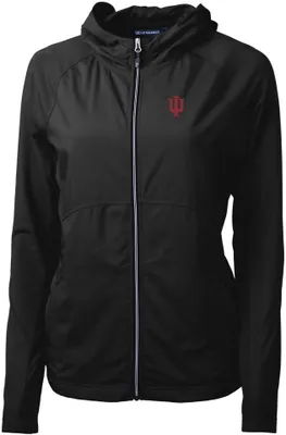 Cutter & Buck Women's Indiana Hoosiers Adapt Eco Knit Stretch Full-Zip Jacket