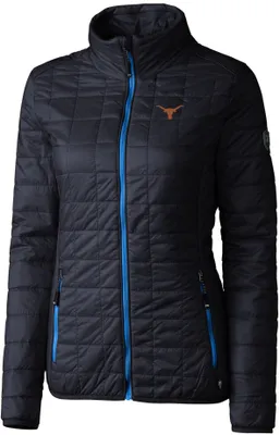 Cutter & Buck Women's Texas Longhorns Dark Navy Rainier PrimaLoft Eco Full-Zip Jacket