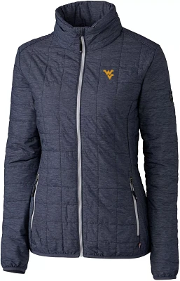 Cutter & Buck Women's West Virginia Mountaineers Anthracite Rainier PrimaLoft Eco Full-Zip Jacket