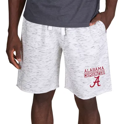 Concepts Sport Men's Alabama Crimson Tide White Alley Fleece Shorts