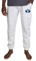 Concepts Sport Men's BYU Cougars White Alley Fleece Pants