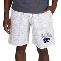 Concepts Sport Men's Kansas State Wildcats White Alley Fleece Shorts