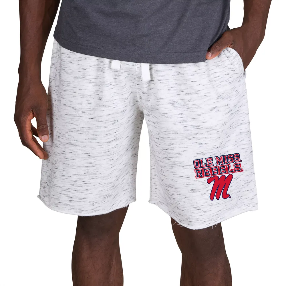 Concepts Sport Men's Ole Miss Rebels White Alley Fleece Shorts