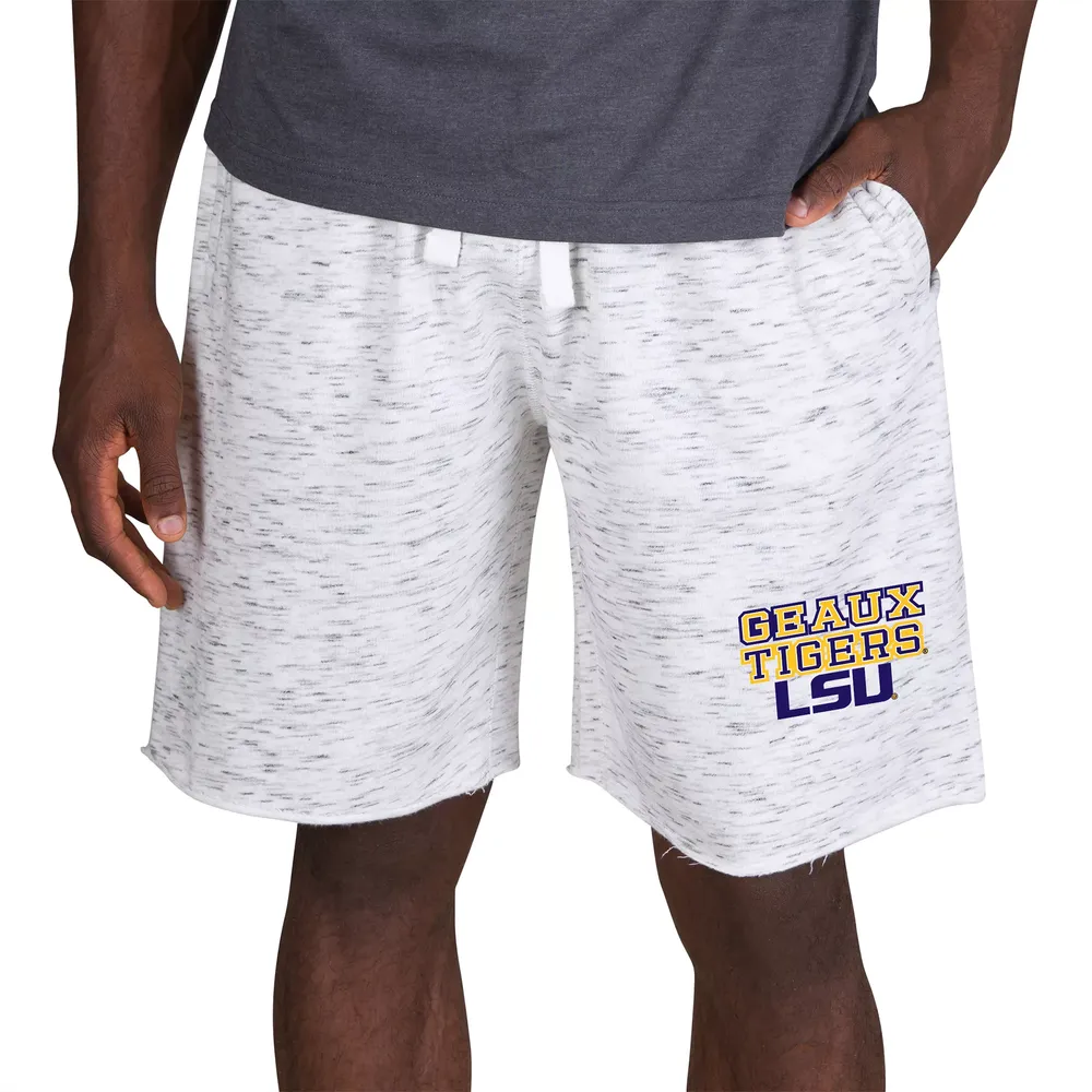 Concepts Sport Men's LSU Tigers White Alley Fleece Shorts