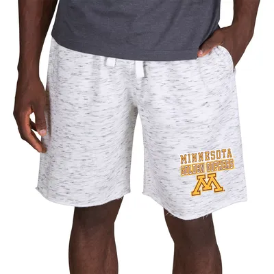 Concepts Sport Men's Minnesota Golden Gophers White Alley Fleece Shorts