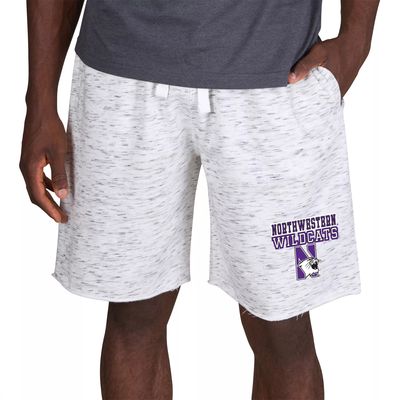 Concepts Sport Men's Northwestern Wildcats White Alley Fleece Shorts