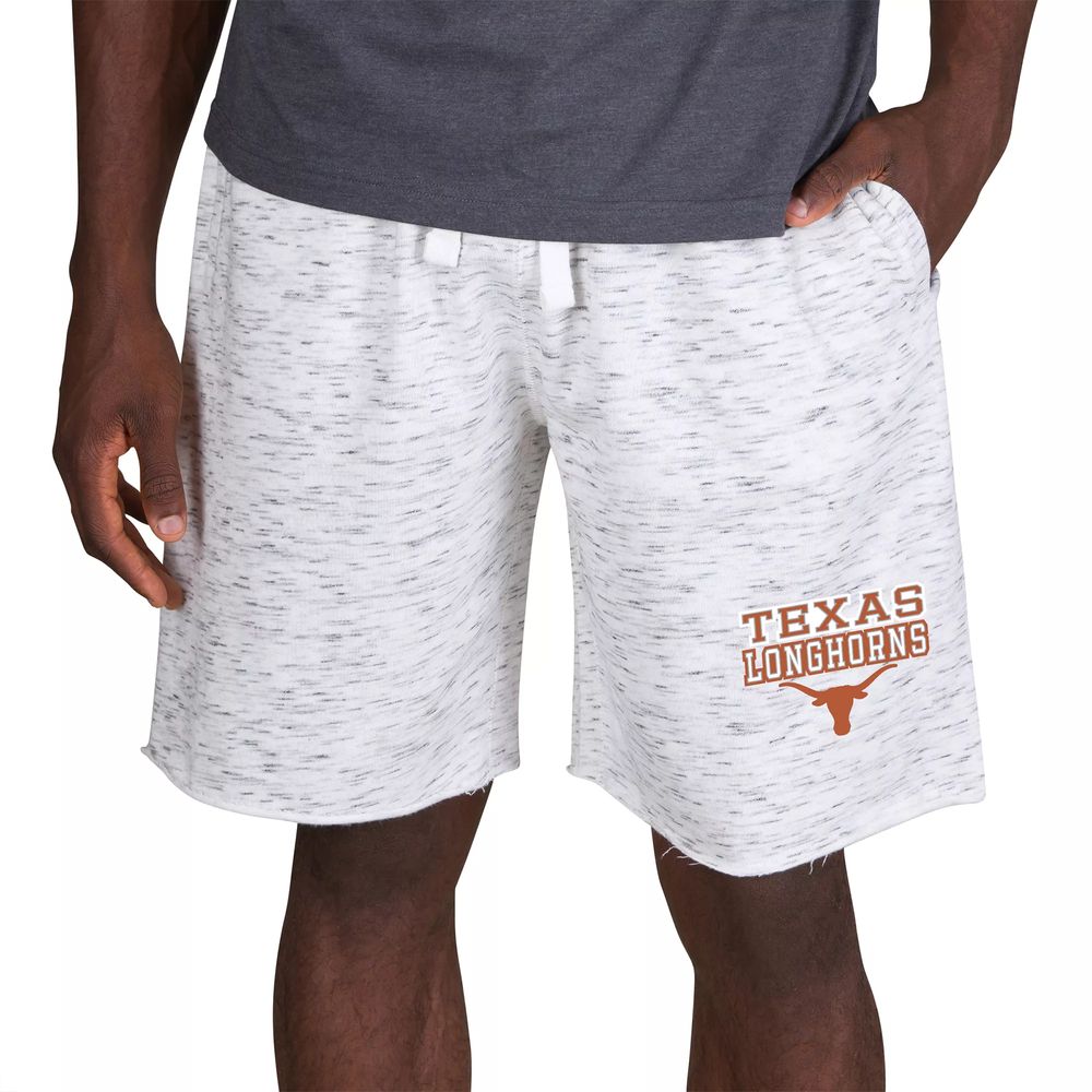 Concepts Sport Men's Texas Longhorns White Alley Fleece Shorts