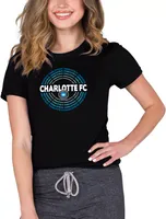 Concepts Sport Women's Charlotte FC Marathon Knit Black T-Shirt