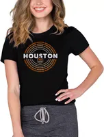 Concepts Sport Women's Houston Dynamo Marathon Black Knit T-Shirt