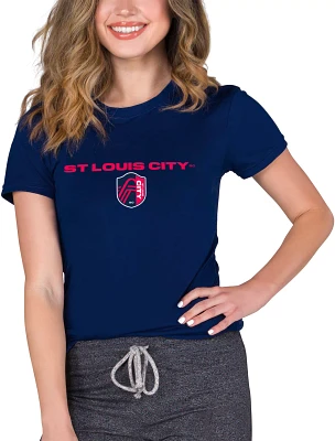 Concepts Sport Women's St. Louis City SC Marathon Knit Navy T-Shirt