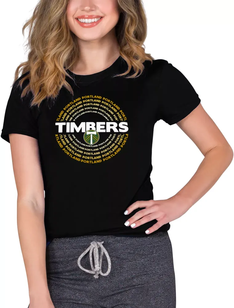 Concepts Sport Women's Portland Timbers Marathon Knit Black T-Shirt