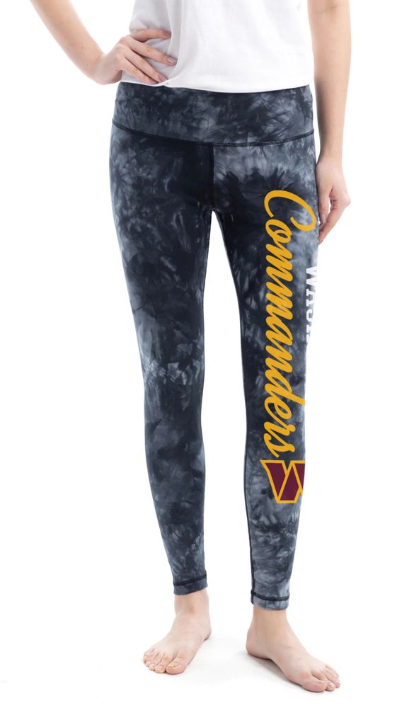 Washington Commanders Concepts Sport Women's Burst Tie Dye Leggings - Black