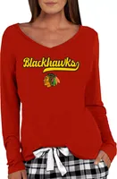 Concepts Sport Women's Chicago Blackhawks Red Marathon T-Shirt