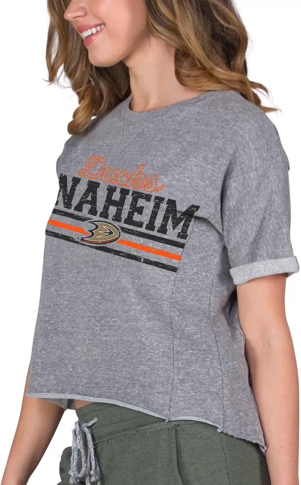 Concepts Sport Women's Anaheim Ducks Mainstream Grey T-Shirt