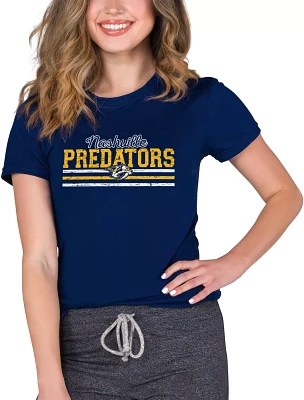 Concepts Sport Women's Nashville Predators Marathon Navy T-Shirt