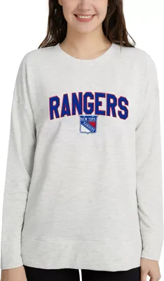 Concepts Sport Women's New York Rangers Oatmeal Terry Crew Neck Sweatshirt