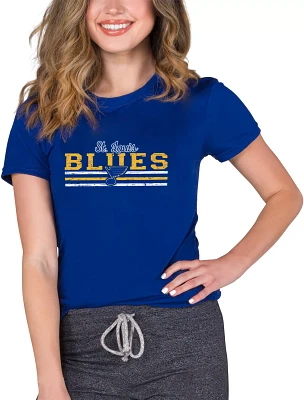 Concepts Sport Women's St. Louis Blues Marathon Blue T-Shirt