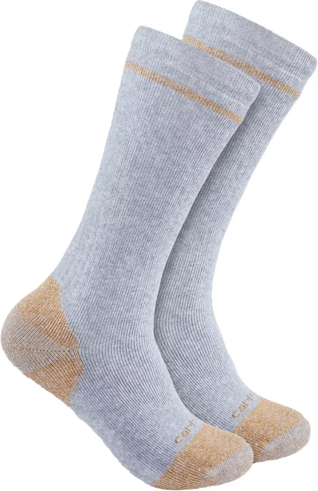 Carhartt Men's Midweight Cotton Blend Steel Toe Boot Socks - 2 Pack