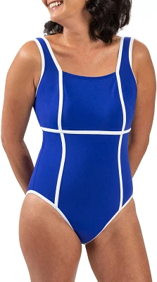 Dolfin Women's Solid Square Neck One Piece Swimsuit