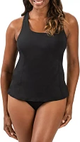 Dolfin Women's Solid Twist Back Tankini Top