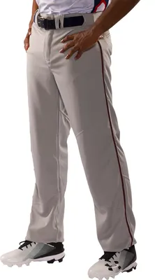 Don Alleson Boys' Open Bottom Velcro Adjustable Length Piped Baseball Practice Pants