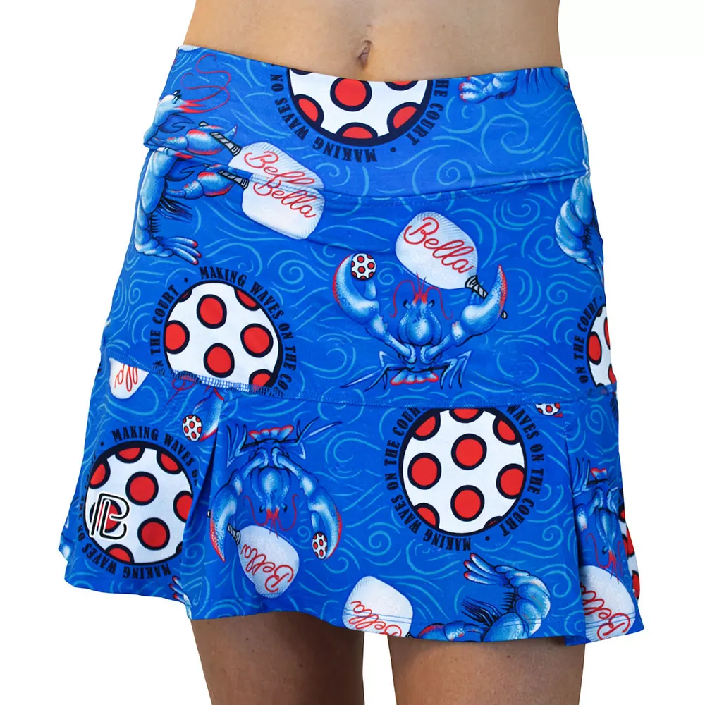 Pickleball Bella Women's Lobster Monster D-Pleat Skort