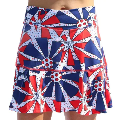 Pickleball Bella Women's United We Dink D-Pleat Skort