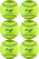 Dudley 12'' USSSA Thunder ZN Pro-M Stamp Slow Pitch Softballs - 6 Pack