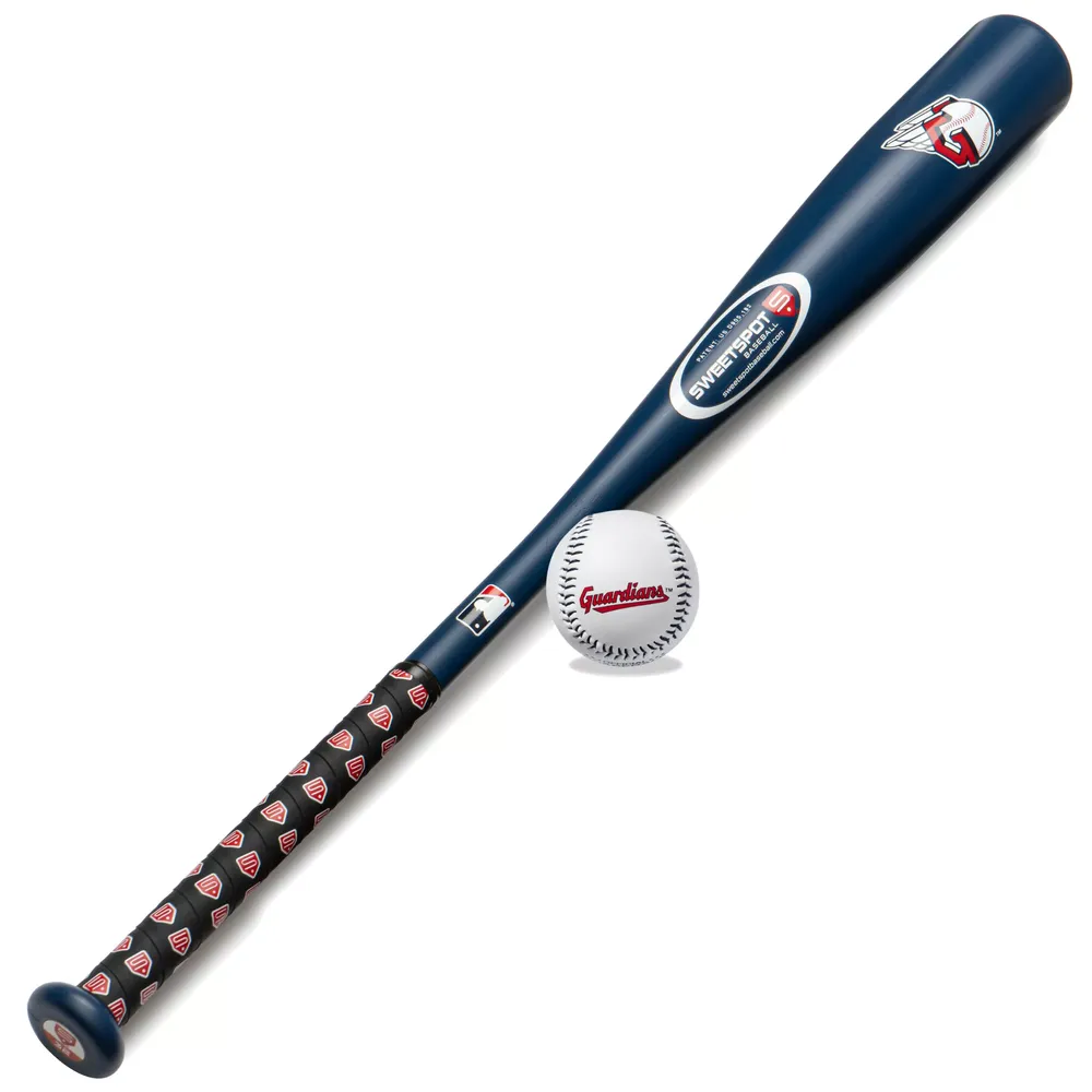 SweetSpot Baseball Cleveland Guardians 32” Senior Bat and Spaseball Combo