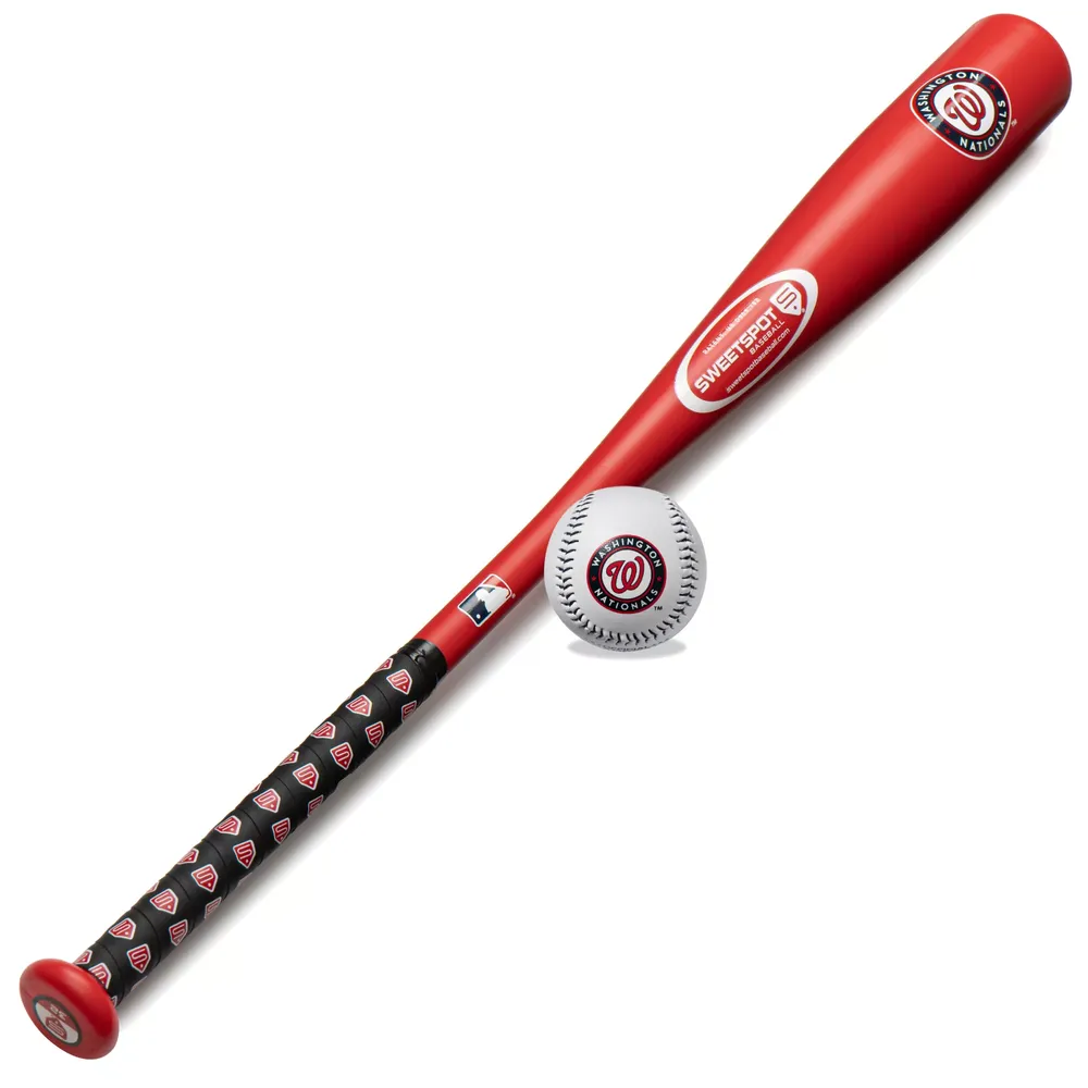 SweetSpot Baseball Washington Nationals 32” Senior Bat and Spaseball Combo