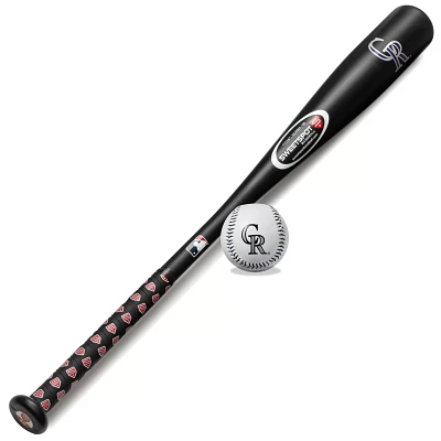 SweetSpot Baseball Colorado Rockies 32” Senior Bat and Spaseball Combo