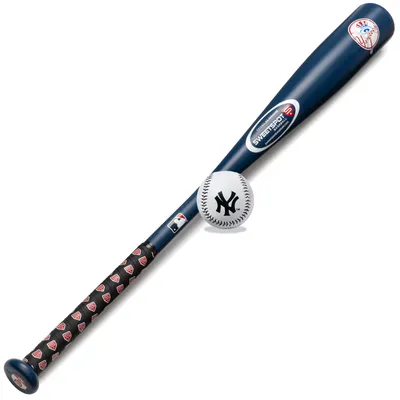 SweetSpot Baseball New York Yankees 32” Senior Bat and Spaseball Combo