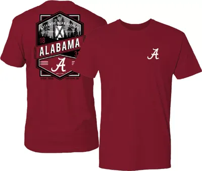 Great State Clothing Men's Alabama Crimson Tide Crimson Double Diamond Crest T-Shirt