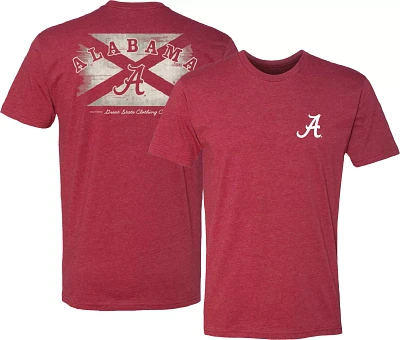 Great State Clothing Men's Alabama Crimson Tide Crimson Washed Flag T-Shirt