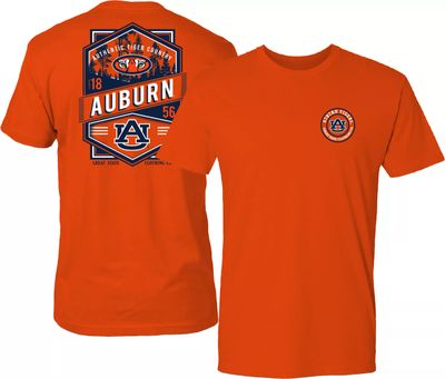 Great State Clothing Men's Auburn Tigers Orange Double Diamond Crest T-Shirt