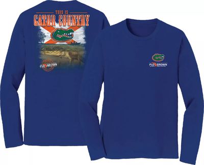 FloGrown Men's Florida Gators Blue Gator Country Long Sleeve T-Shirt