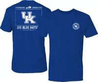 Great State Clothing Men's Kentucky Wildcats Blue Washed Flag T-Shirt