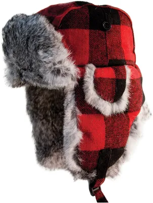 Eskimo Plaid Alaskan Fur Hat