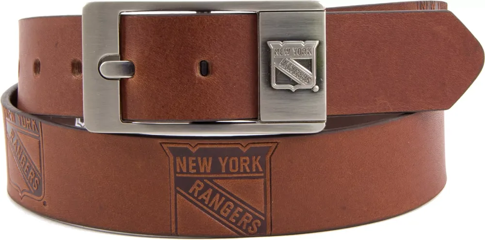 Eagles Wings Men's New York Rangers Leather Belt