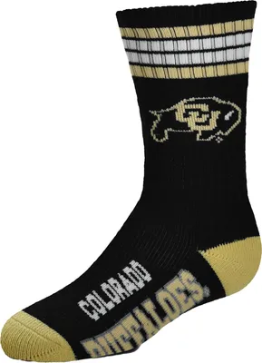 For Bare Feet Youth Colorado Buffaloes 4-Stripe Deuce Socks