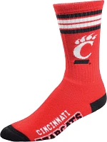 For Bare Feet Youth Cincinnati Bearcats 4-Stripe Deuce Socks