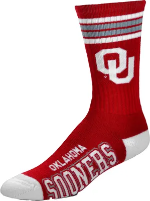 For Bare Feet Youth Oklahoma Sooners 4-Stripe Deuce Socks