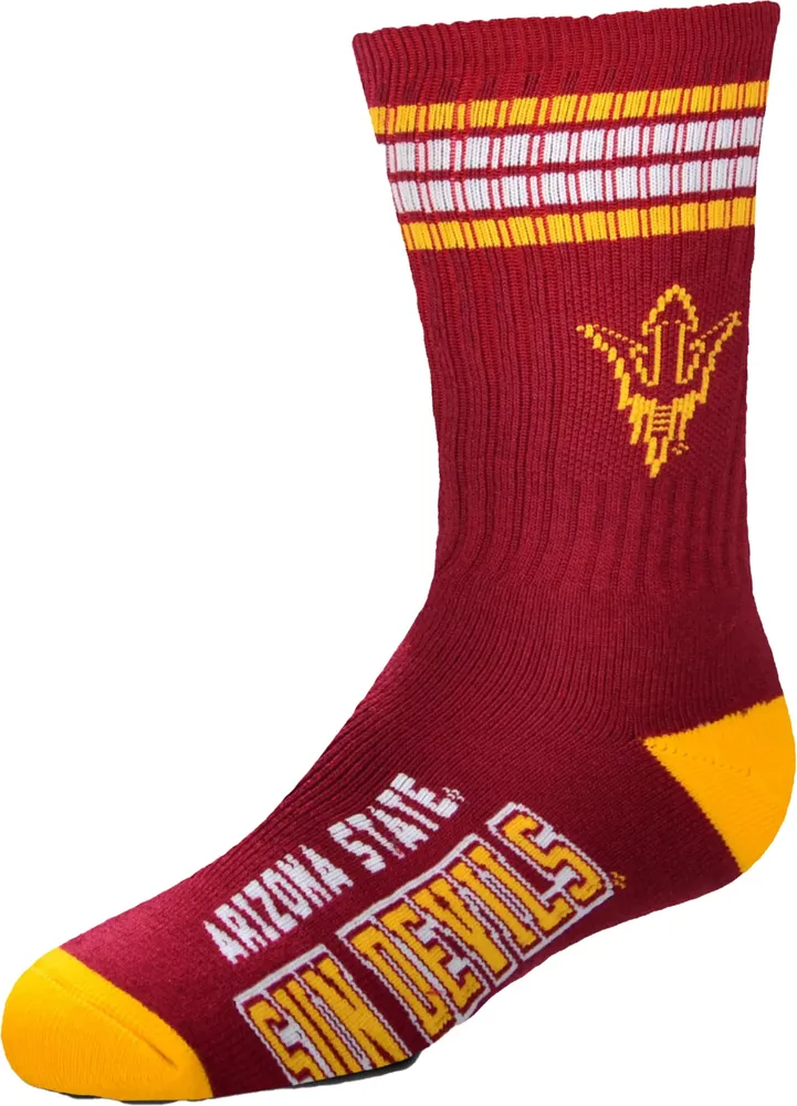 For Bare Feet Youth Arizona State Sun Devils 4-Stripe Deuce Socks