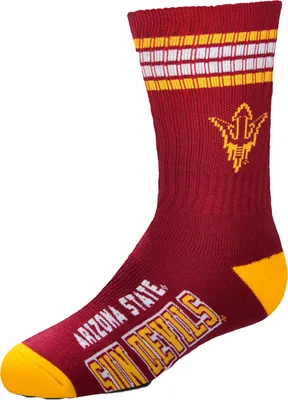 For Bare Feet Youth Arizona State Sun Devils 4-Stripe Deuce Socks