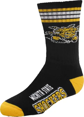 For Bare Feet Youth Wichita State Shockers 4-Stripe Deuce Socks