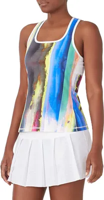 FILA Women's Center Court Galaxy Printed Racerback Tank Top